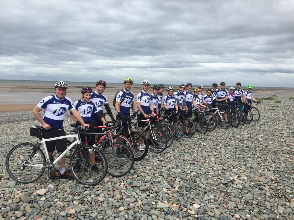 Sanderson Weatherall's cycling team setting off