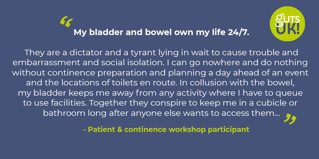 continence quote Guts UK