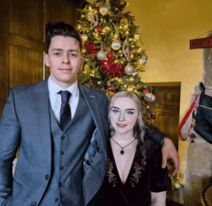 Angel pictured with her partner Alex.